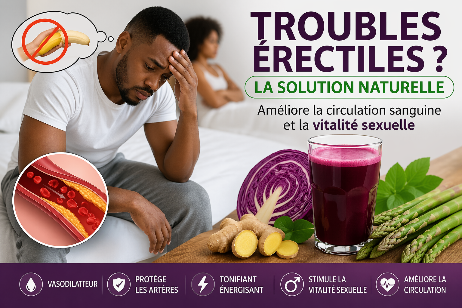 Jus contre les troubles érectiles :solution naturelle pour améliorer la circulation et la vitalité