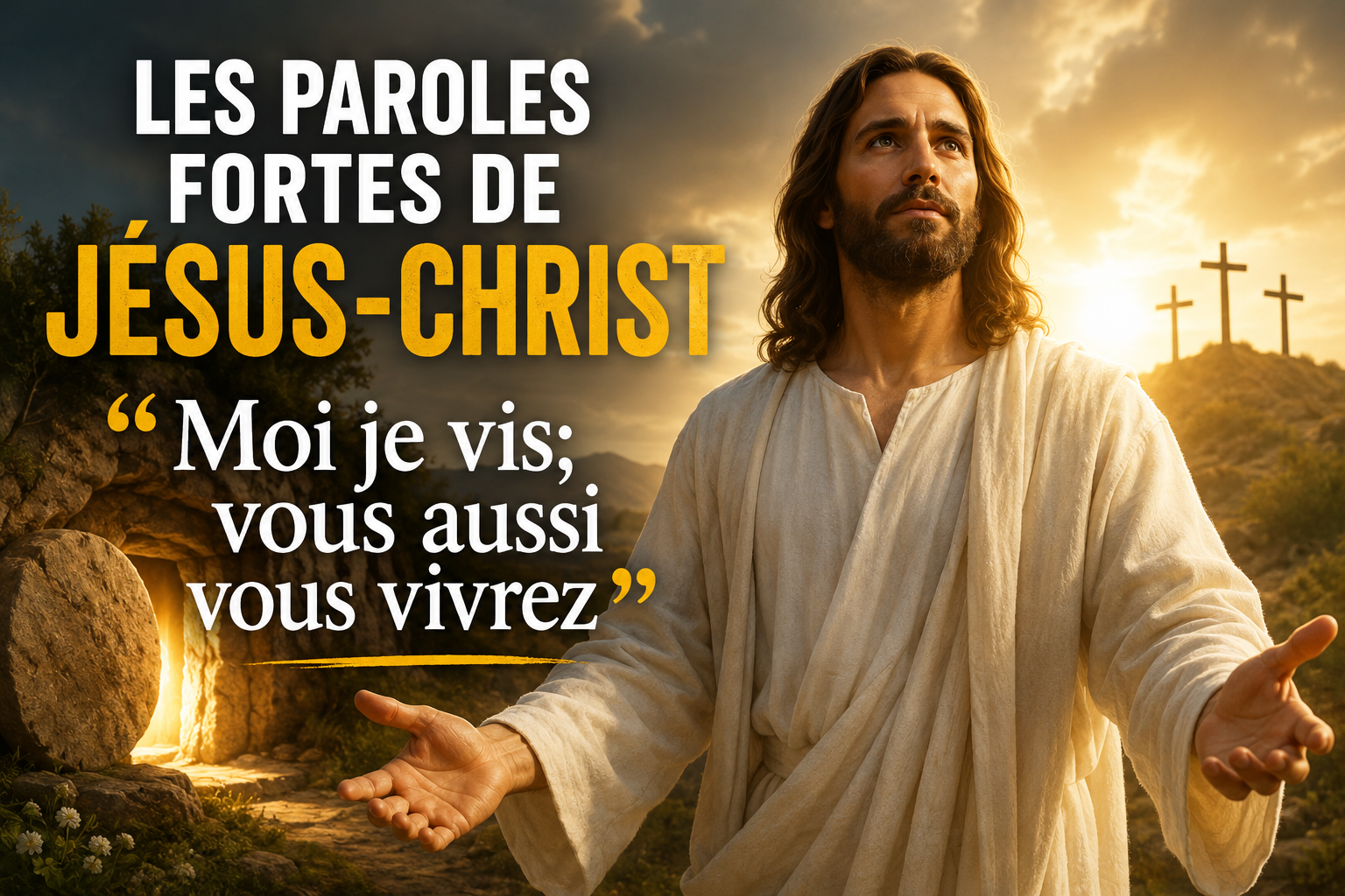 Les paroles fortes de Jésus-Christ : “Moi je vis; vous aussi vous vivrez”