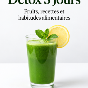 Détox 3 jours, d’Hervé Fomat : un guide PDF illustré réunissant quinze recettes de jus et de smoothies et des repères sur l’alimentation, l’hydratation et les habitudes de vie
